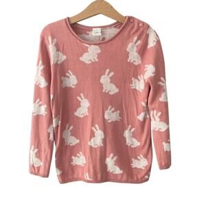 H&M Bunny Sweater - Pink White - 4T